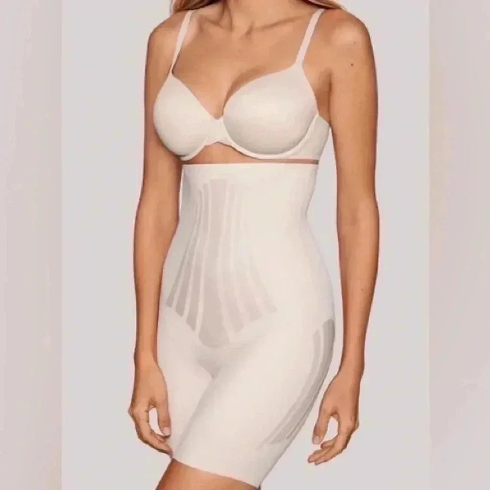 NWOT MIRACLESUIT 2569 MODERN MIRACLE LYCRA FITSENSE HI-WAIST THIGH SLIMMER M - Picture 2 of 5